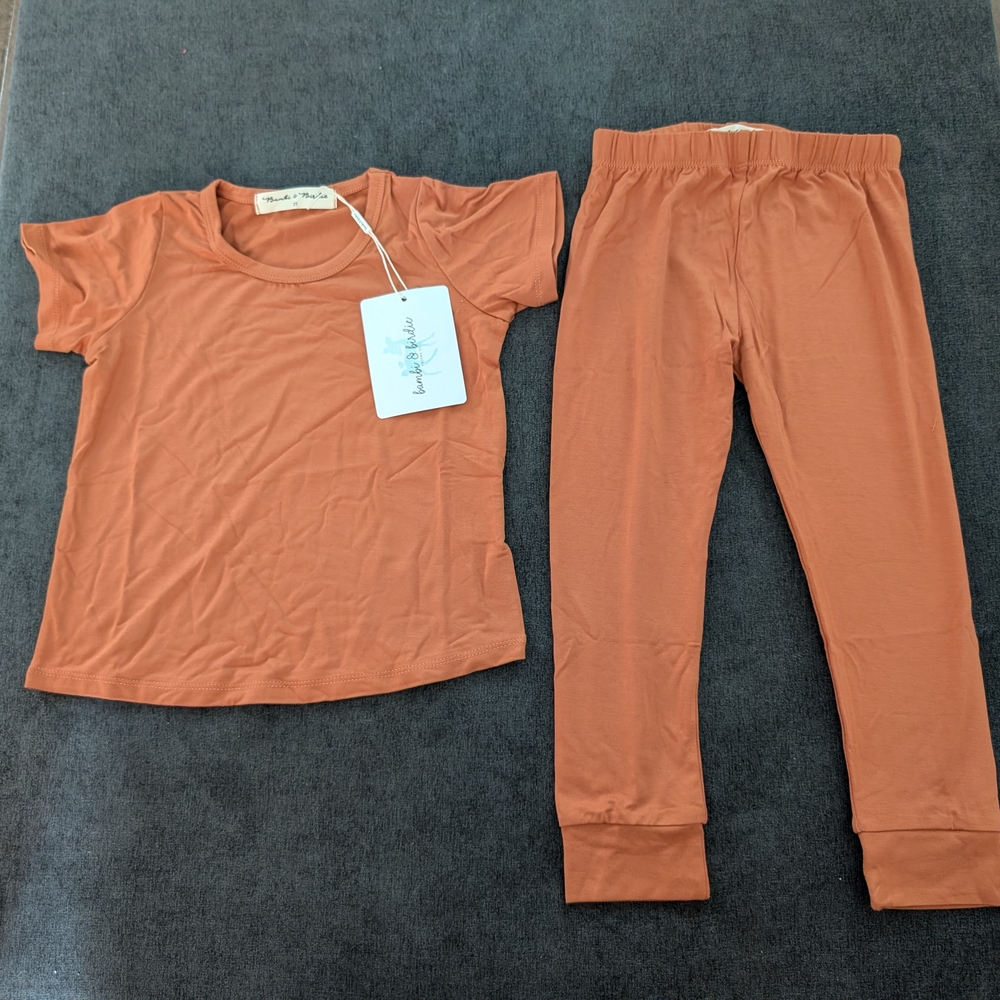 🐢2/$60🐢 Bambi & Bidrdie Bamboo Pajama Set in Burnt Orange